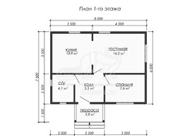 3d проект ДК237 - планировка 1 этажа</div>