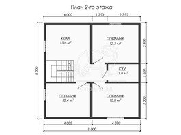 3d проект ДК239 - планировка 2 этажа