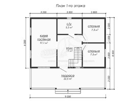 3d проект ДК240 - планировка 1 этажа