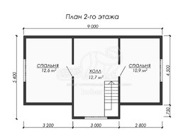 3d проект ДК240 - планировка 2 этажа