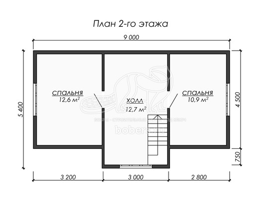 3d проект ДК240 - планировка 2 этажа