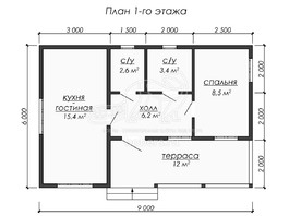 3d проект ДК243 - планировка 1 этажа</div>