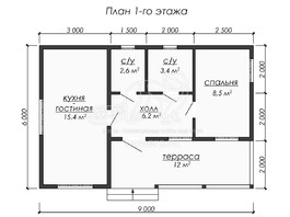 3d проект ДК243 - планировка 1 этажа