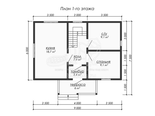 3d проект ДК248 - планировка 1 этажа