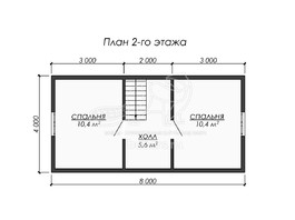 3d проект ДК250 - планировка 2 этажа