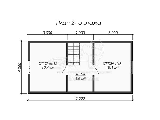 3d проект ДК250 - планировка 2 этажа
