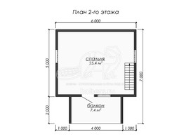 3d проект ДК252 - планировка 2 этажа