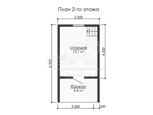 3d проект ДК255 - планировка 2 этажа