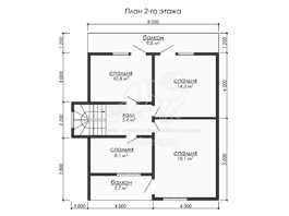 3d проект ДК258 - планировка 2 этажа