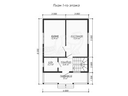 3d проект ДК259 - планировка 1 этажа