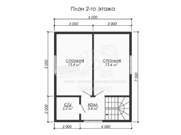 3d проект ДК259 - планировка 2 этажа