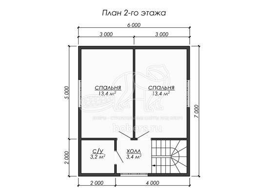 3d проект ДК259 - планировка 2 этажа