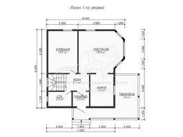 3d проект ДК270 - планировка 1 этажа