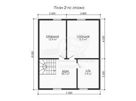 3d проект ДК270 - планировка 2 этажа