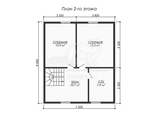 3d проект ДК270 - планировка 2 этажа