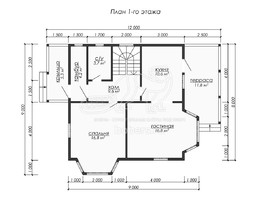 3d проект ДК271 - планировка 1 этажа