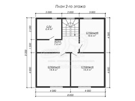 3d проект ДК271 - планировка 2 этажа