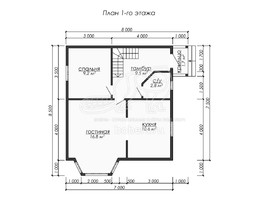3d проект ДК272 - планировка 1 этажа