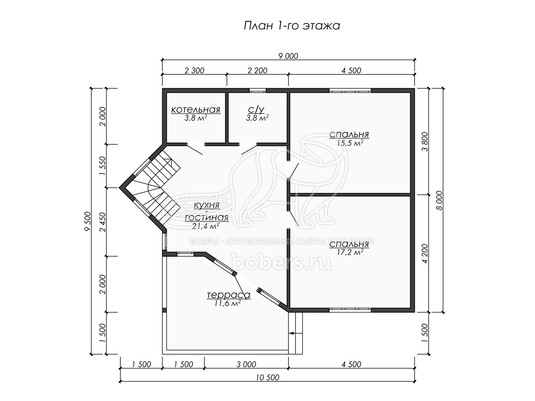 3d проект ДК273 - планировка 1 этажа