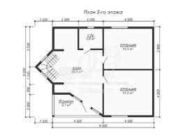 3d проект ДК273 - планировка 2 этажа