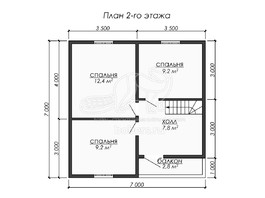3d проект ДК276 - планировка 2 этажа