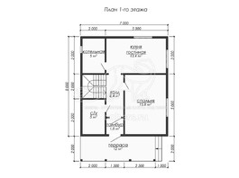 3d проект ДК280 - планировка 1 этажа