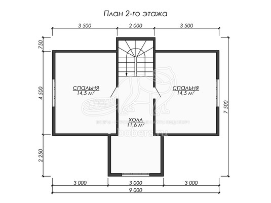 3d проект ДК286 - планировка 2 этажа</div>