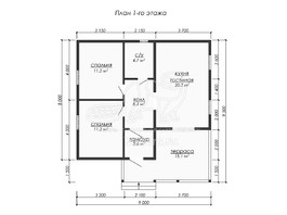 3d проект ДК294 - планировка 1 этажа