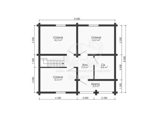 3d проект ДО004 - планировка 2 этажа</div>