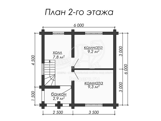 3d проект ДО013 - планировка 2 этажа