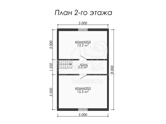 3d проект ДО015 - планировка 2 этажа