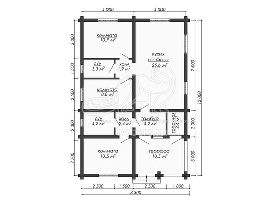 3d проект ДО016 - планировка 1 этажа</div>