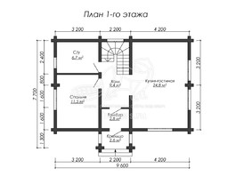 3d проект ДО025 - планировка 1 этажа