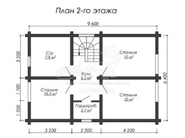 3d проект ДО025 - планировка 2 этажа