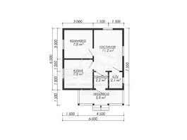 3d проект ДУ001 - планировка 1 этажа</div>