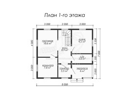 3d проект ДУ025 - планировка 1 этажа