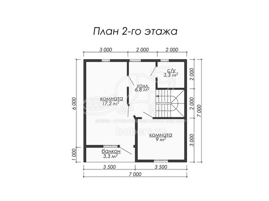 3d проект ДУ029 - планировка 2 этажа