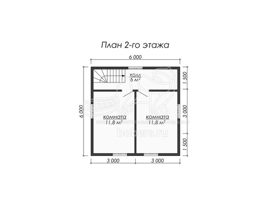 3d проект ДУ034 - планировка 2 этажа