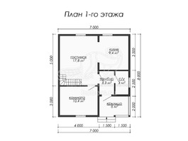 3d проект ДУ042 - планировка 1 этажа