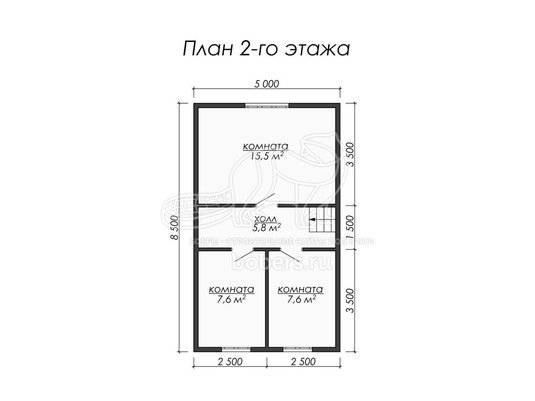 3d проект ДУ058 - планировка 2 этажа