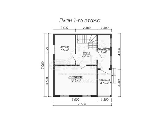 3d проект ДУ067 - планировка 1 этажа