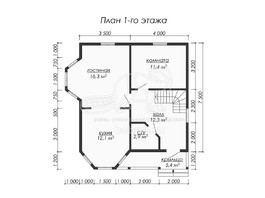3d проект ДУ072 - планировка 1 этажа
