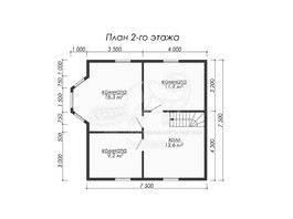 3d проект ДУ072 - планировка 2 этажа