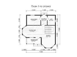 3d проект ДУ076 - планировка 1 этажа