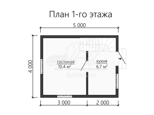 3d проект ДУ086 - планировка 1 этажа