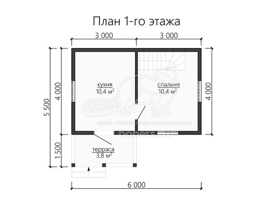 3d проект ДУ093 - планировка 1 этажа