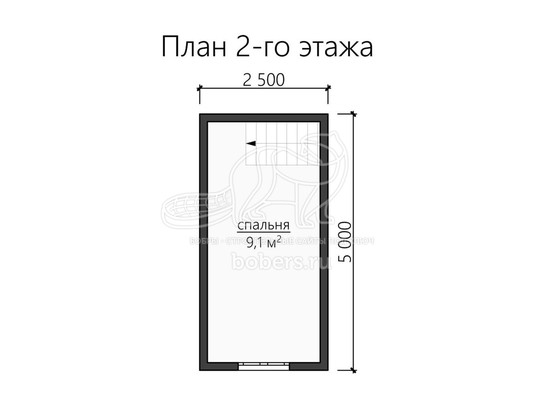 3d проект ДУ095 - планировка 2 этажа