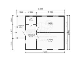 3d проект ДУ099 - планировка 1 этажа
