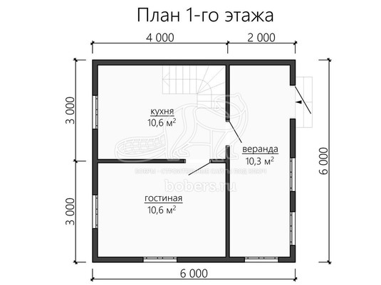 3d проект ДУ101 - планировка 1 этажа
