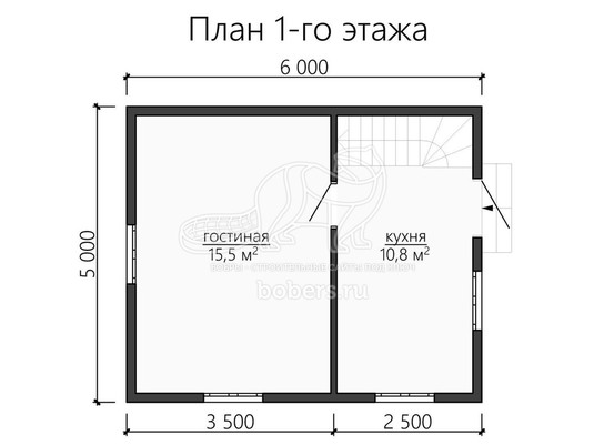 3d проект ДУ102 - планировка 1 этажа